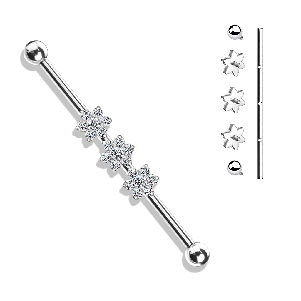 Barbell Industrial com 3 flores de rosca interna