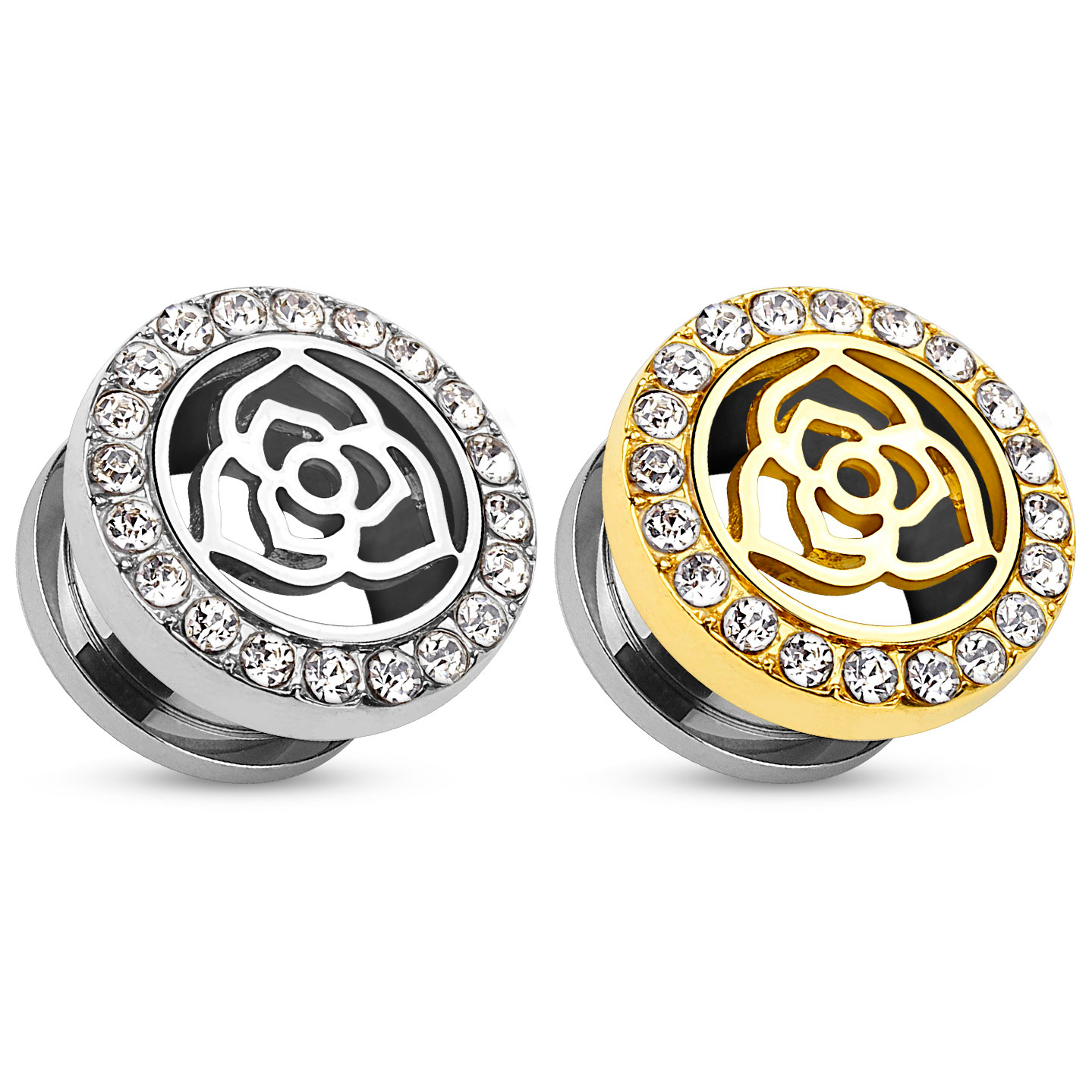 Túnel com rosa e círculo de pedras