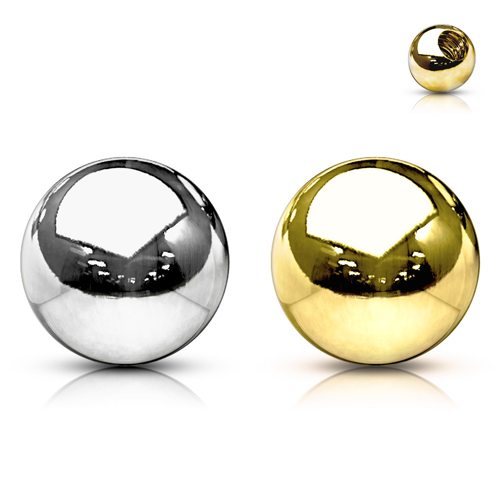 Bola de piercing em ouro de 14 quilates