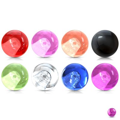 Bola de piercing acrílico em cores e tamanhos variados